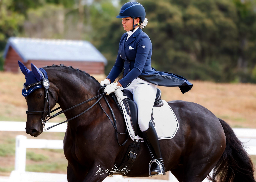 'The Prince' Navy Crystal Ear Bonnet - Ear Bonnets by Eloquence Equestrian - view 5