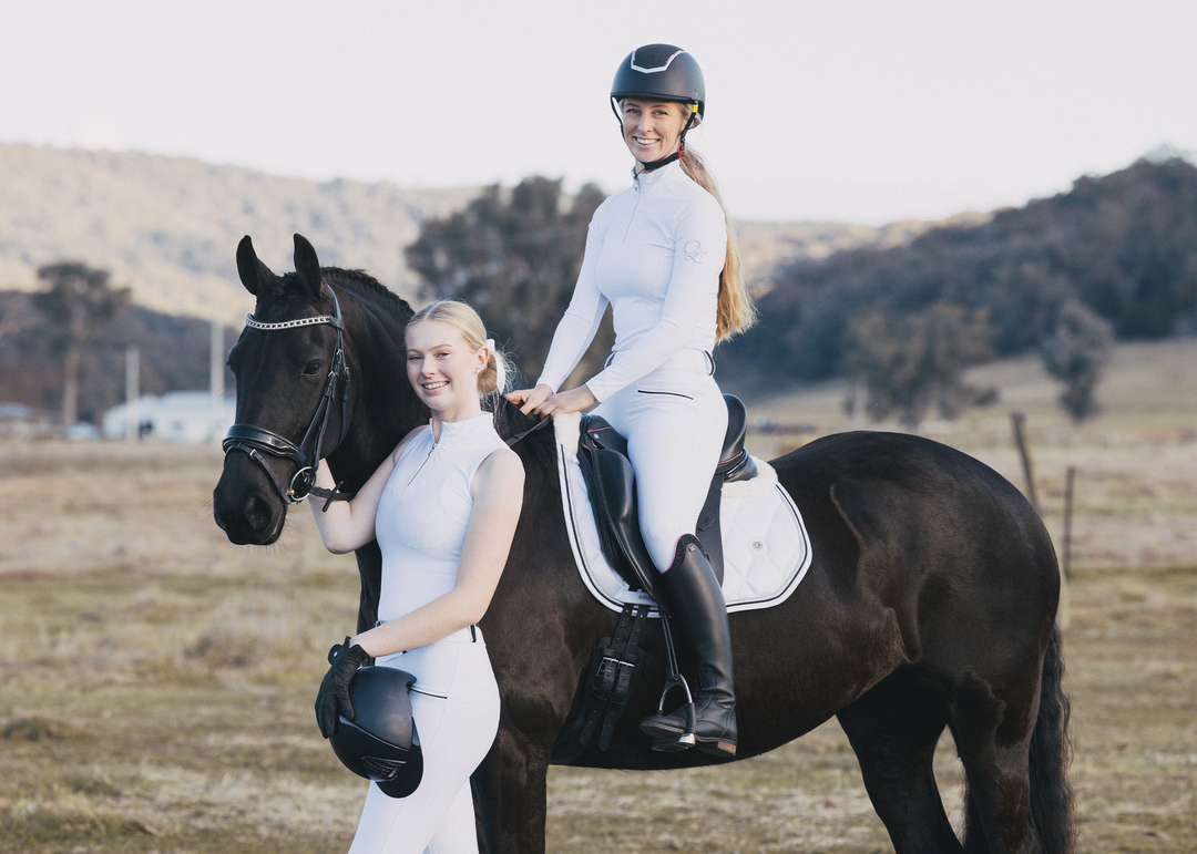 'The Princess' Merino Top Fleece White Competition Saddle Pad - Saddle Pads by Eloquence Equestrian - view 7