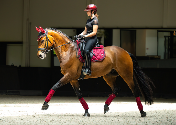 'The Empress' Ruby Red Merino Full Fleece Saddle Pad