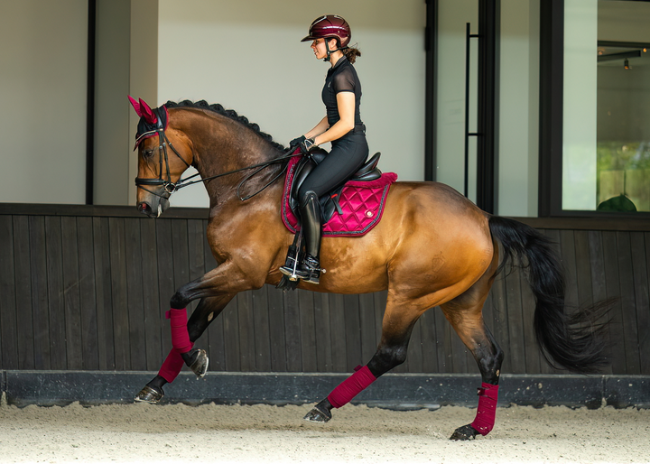 'The Empress' Ruby Red Merino Full Fleece Saddle Pad