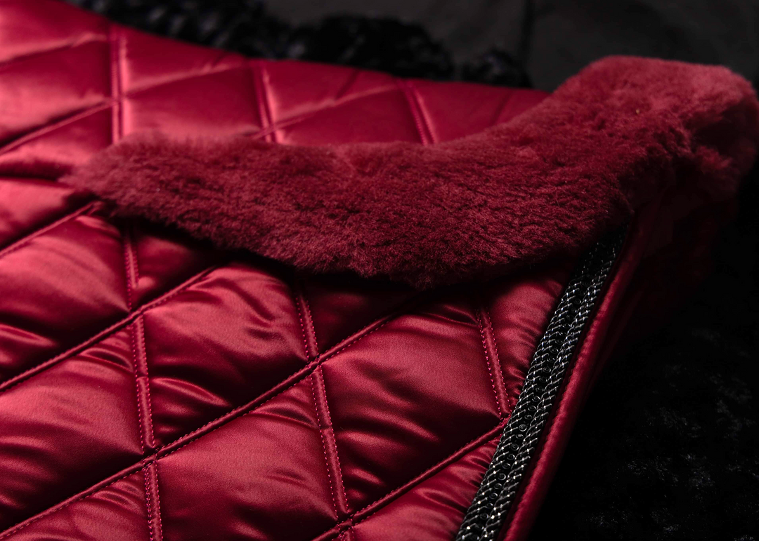 'The Empress' Ruby Red Merino Full Fleece Saddle Pad
