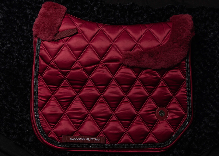 'The Empress' Ruby Red Merino Full Fleece Saddle Pad