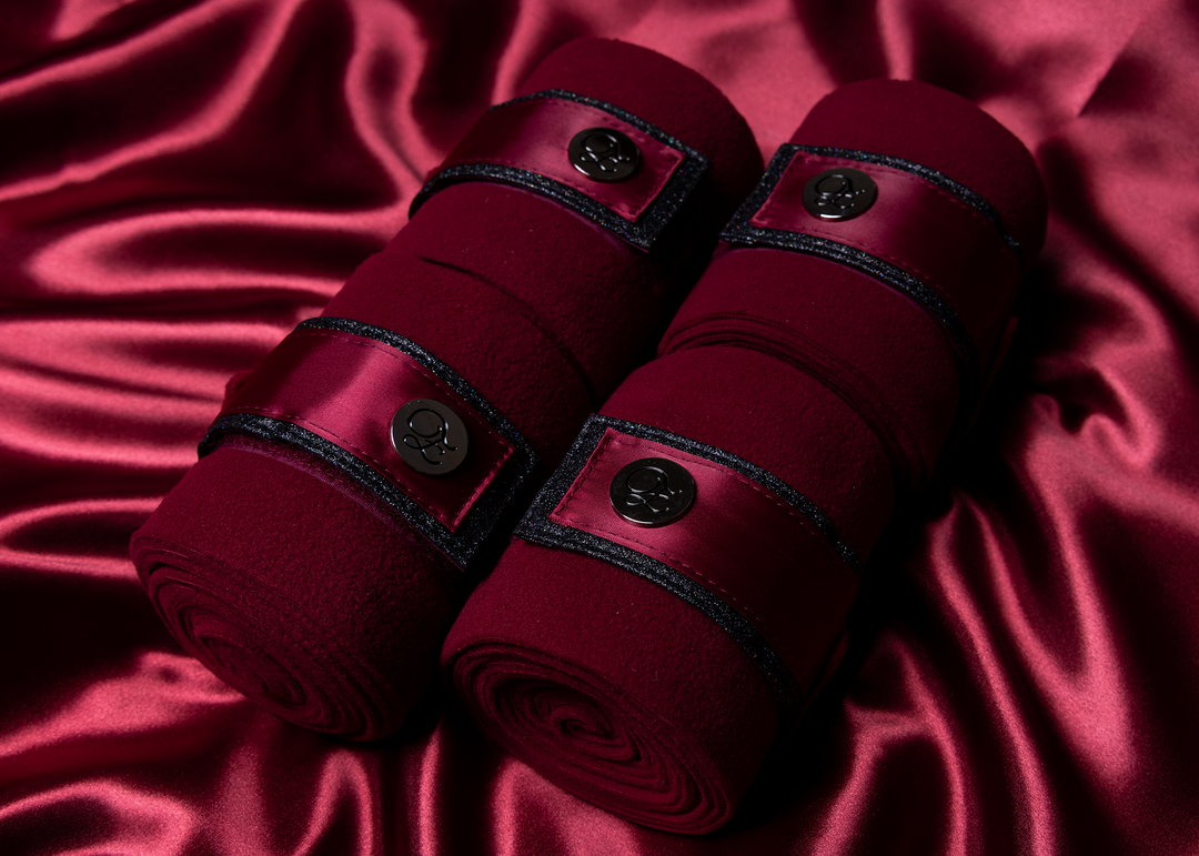 'The Empress' Ruby Red Stardust Polo Wraps