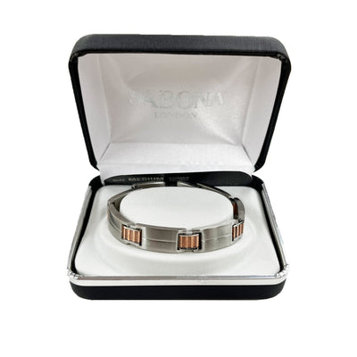Sabona Men's Executive Stainless Copper Link Magnetic Bracelet