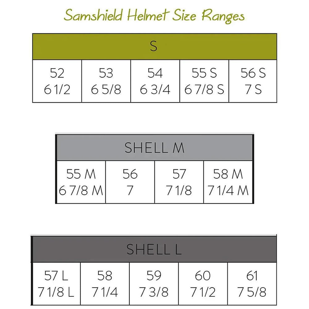 Liners Size Chart