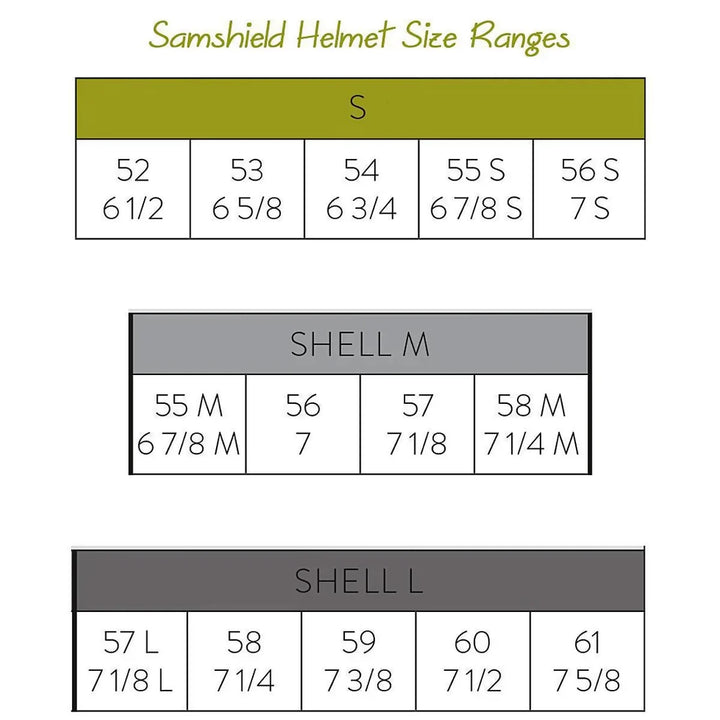 Liners Size Chart